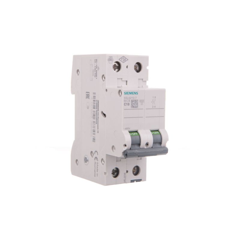 Circuit breaker 2P C 10A 6kA AC 5SL6210-7