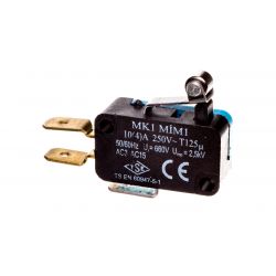 Wyłącznik krańcowy miniaturowy 1CO dźwignia krótka z metalową rolką T0-MK1MIM1