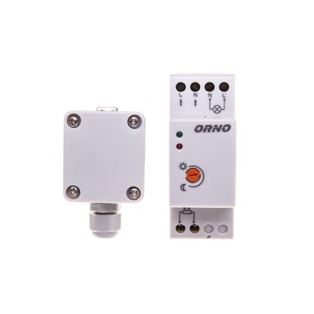 DIN rail twilight sensor with external probe in can 3000W 2-100lx IP65 / IP20 OR-CR-231