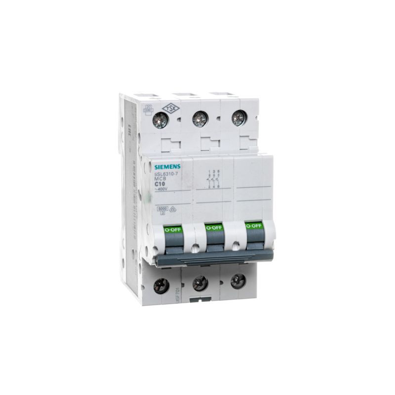 Circuit breaker 3P C 10A 6kA AC 5SL6310-7